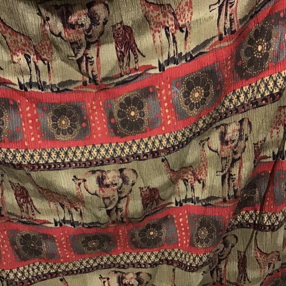 90s straight skirt safari print - Picture 4 of 6